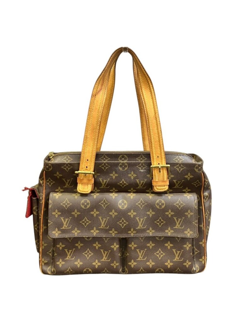 Louis Vuitton Multipli Cite Monogram Shoulder Bag Canvas Vachetta Leather